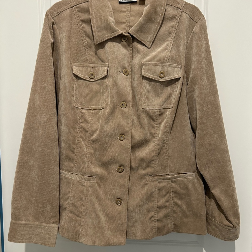 Tan corduroy Button-Up Jacket